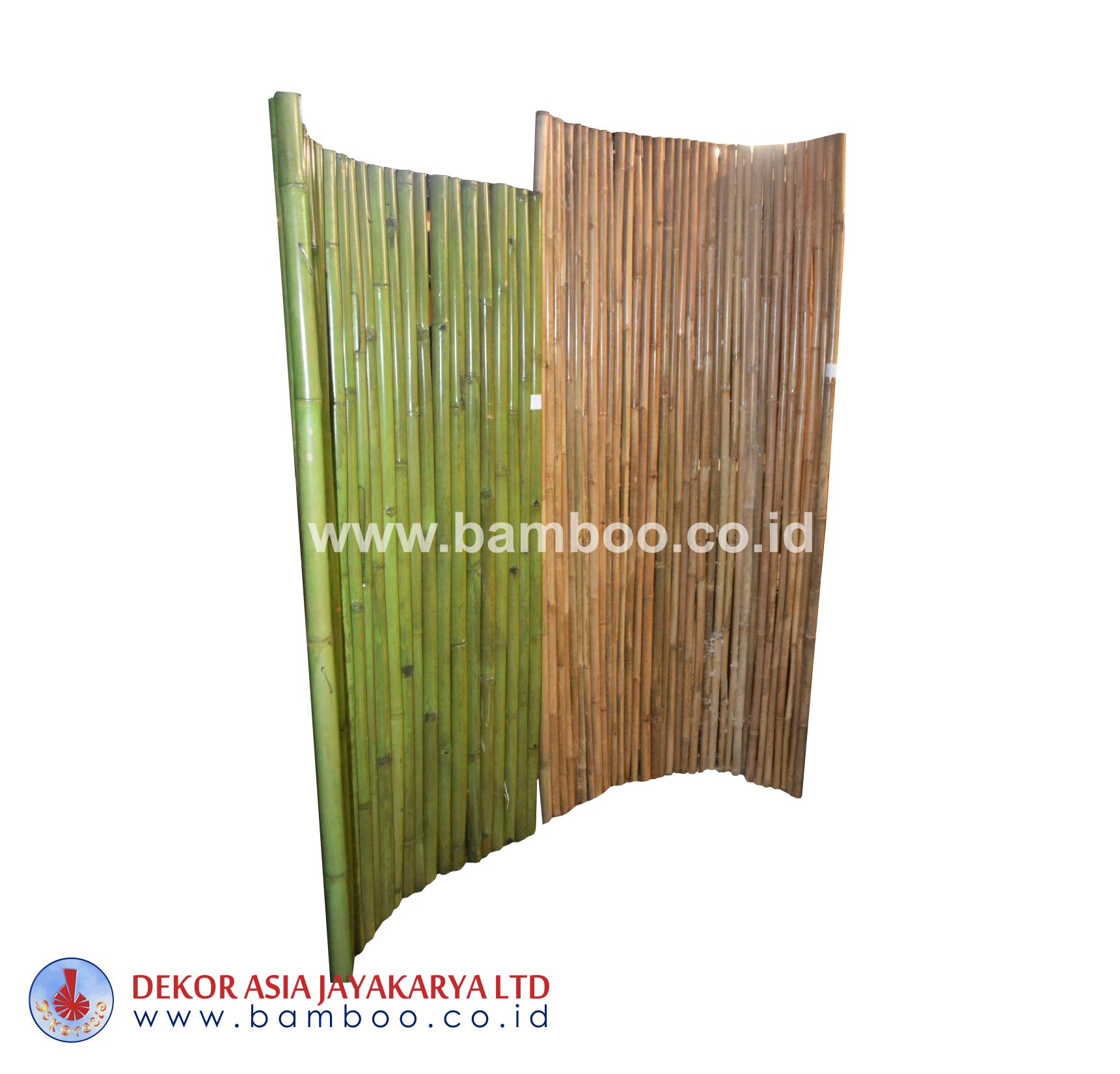 Bamboo Fence Green Natural Pole